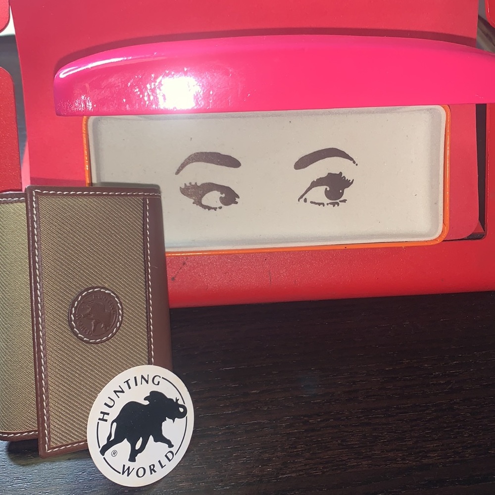 HUNTING‎ WORLD Key holder Key case Brown Authentic